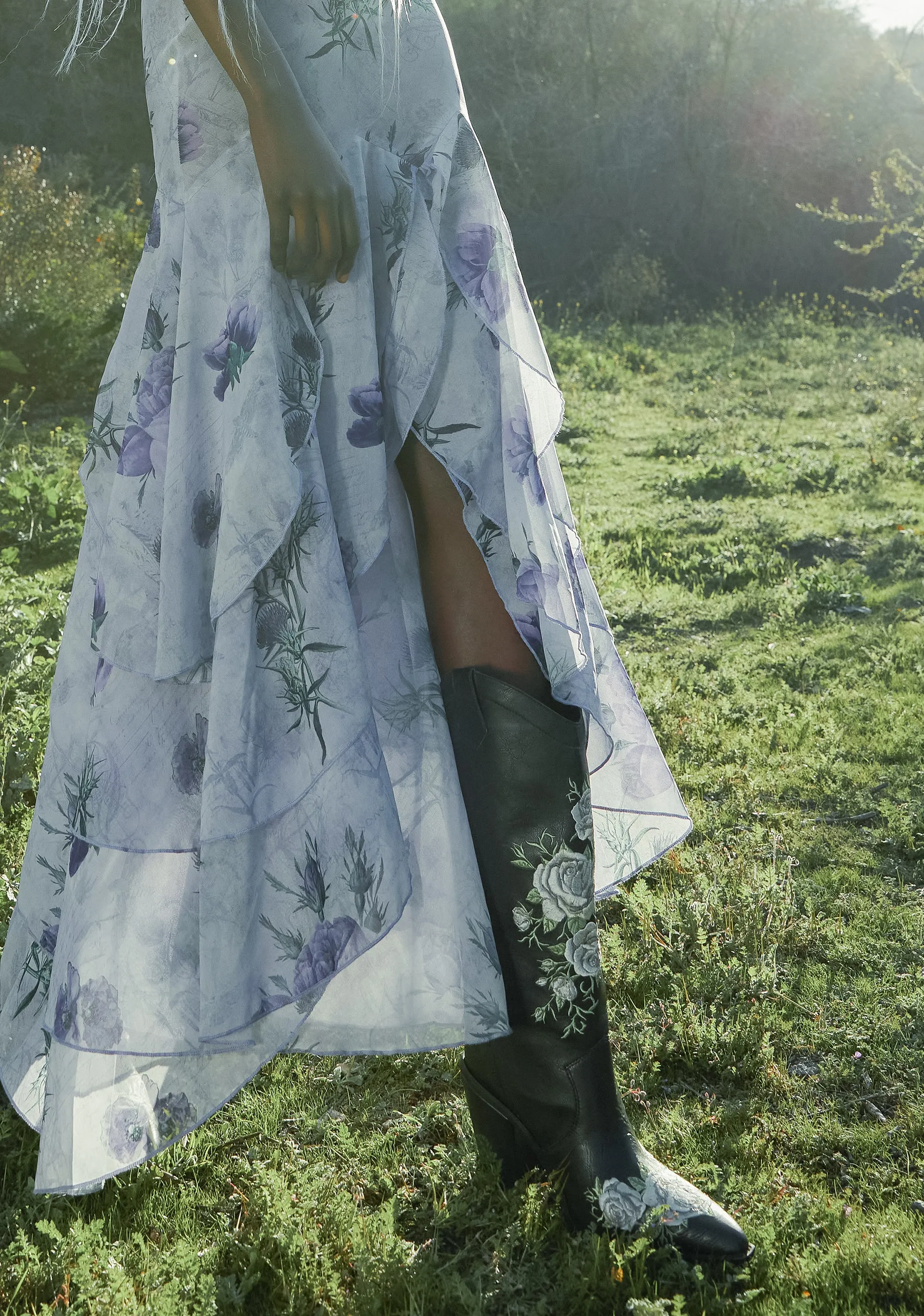 Mourning Rose Cowboy Boots-